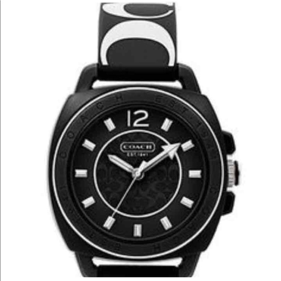 Coach Accessories - Authentic coach black white silicone ladies watch